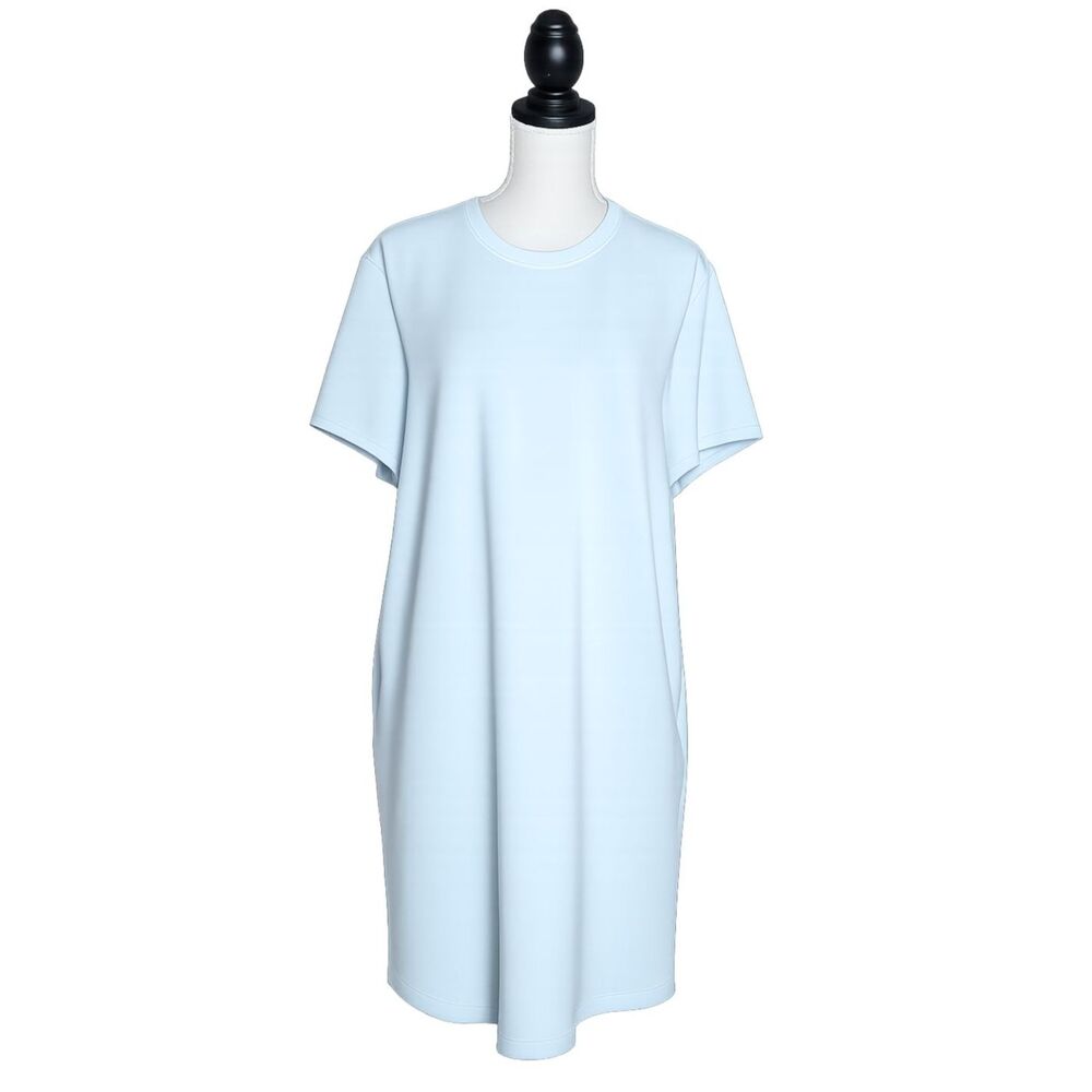 MEMBERS MARK SANDWASHED SCUBA SOLID CREWNECK CASUAL EVERYDAY T-SHIRT DRESS XL
